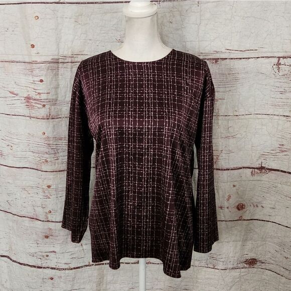 Eileen Fisher Bracelet Sleeve Silk Top Size Small - Picture 1 of 6